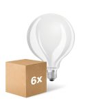 Mehrfachpackung 6x Ledvance LED Classic E27 Globe Matt 11W 1521lm - 827 Extra Warmweiß | Dimmbar - Ersatz Für 100W