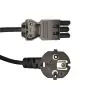 Noxion GST - Kompatibel Versorgungskabel Schwarz - Weiblich + Schuko Europlug - 3m - 3 pole 1,5mm2