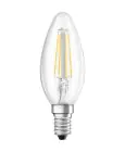 Ledvance Classic LED E14 Kerze Fadenlampe Klar 4.2W 470lm - 927 Extra Warmweiß | Höchste Farbwiedergabe - Dimmbar - Ersatz für 40W